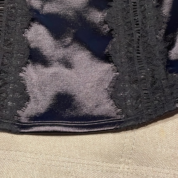 Plus Sz deep plunge rhinestone corset with lace and satin bodice 18-20 NWT - Picture 12 of 15